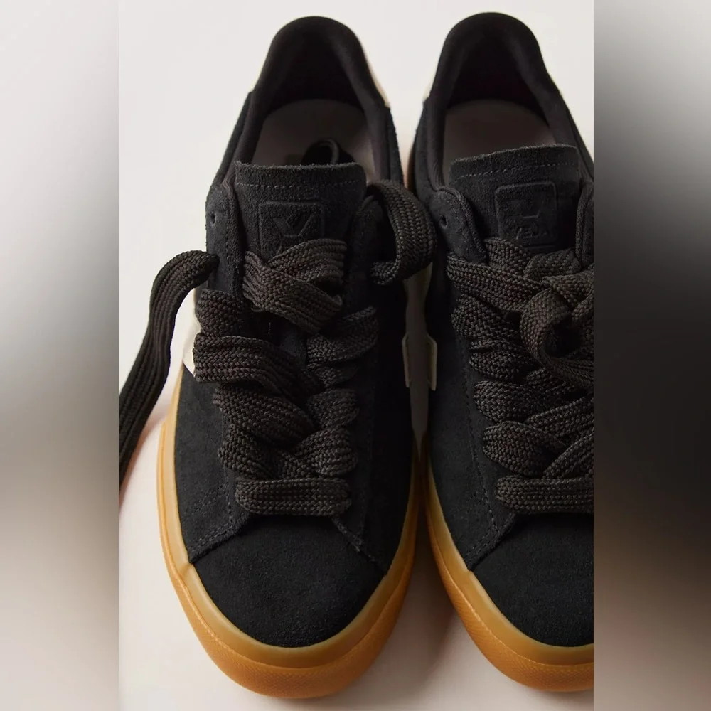 New Veja Campo Bold Sneakers Black Pierre Free People - Picture 3 of 7